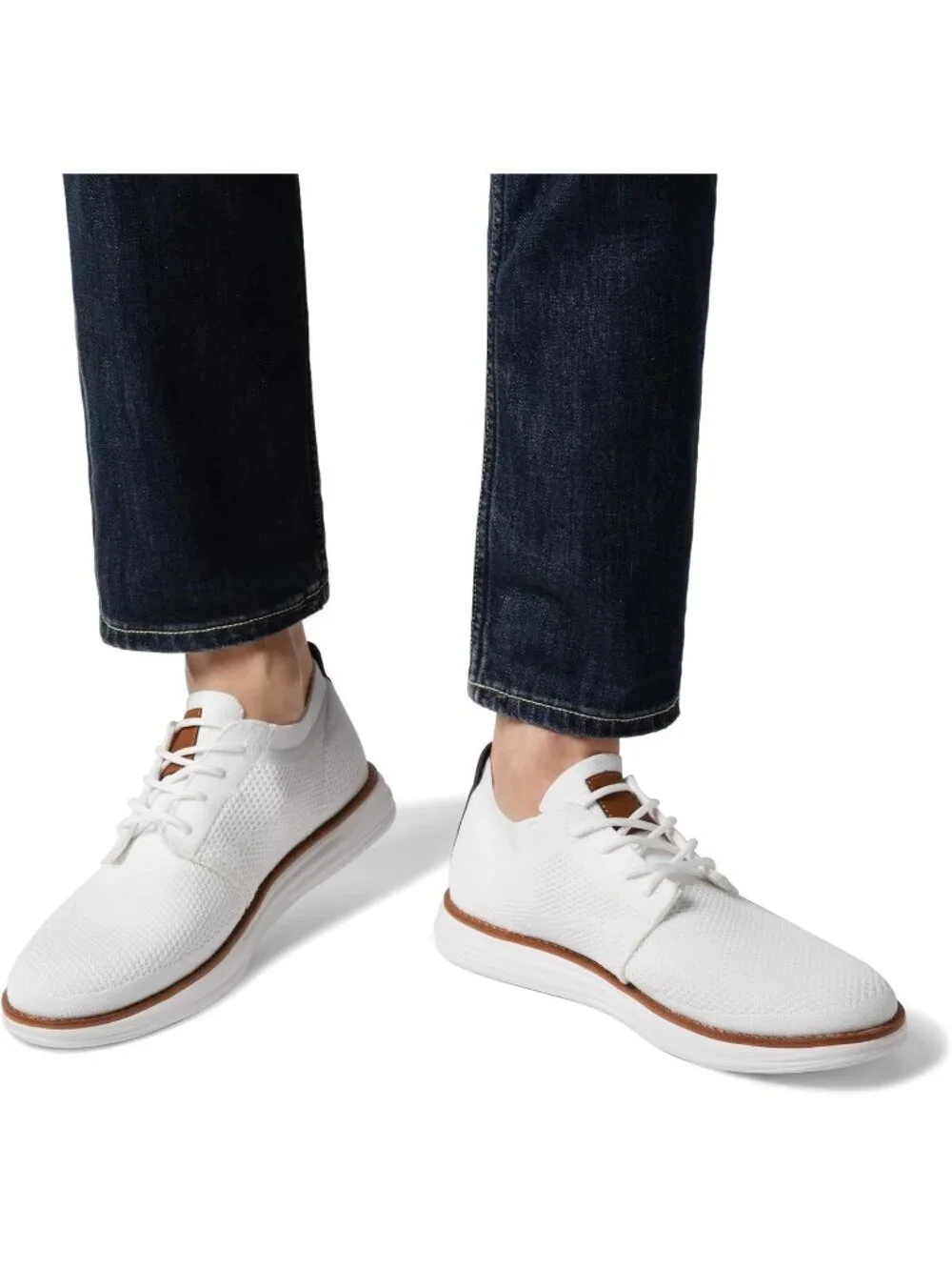 Bruno Marc Men's White Ethylene Vinyl Acetate Lace up Lightweight Sneakers